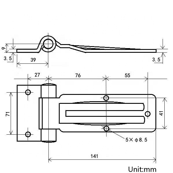 Hot Sale Stainless Steel Truck Rear Door Hinges For Freezers Truck, Trailer, Van Truck, Container