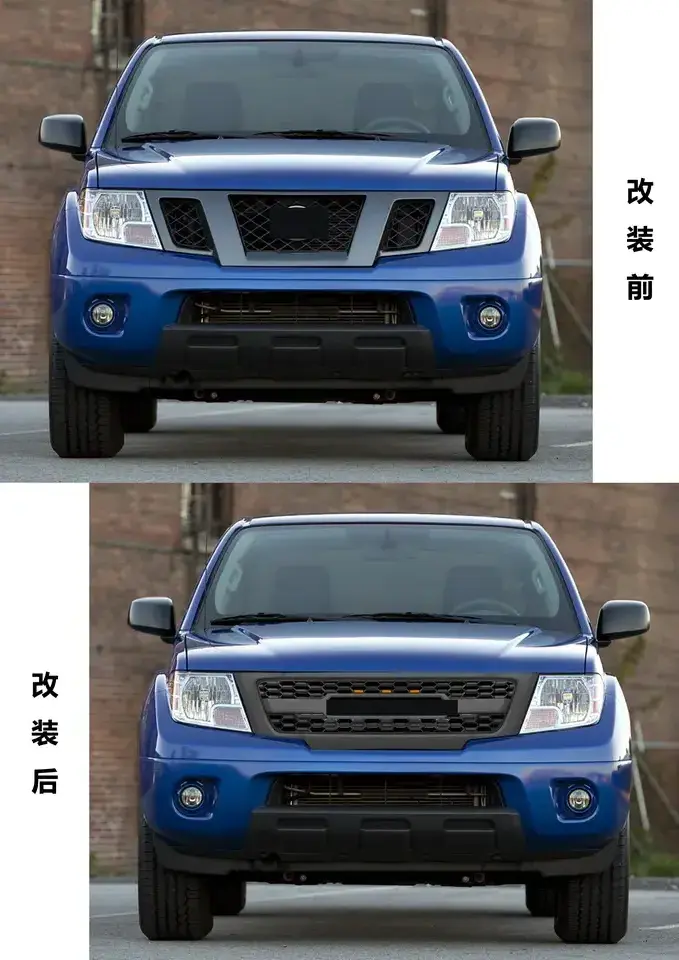 NEW STYLE PICKUP TUNING Other Exterior Accessories Front Grille With Light For NISSAN FRONTIER 2009-2016