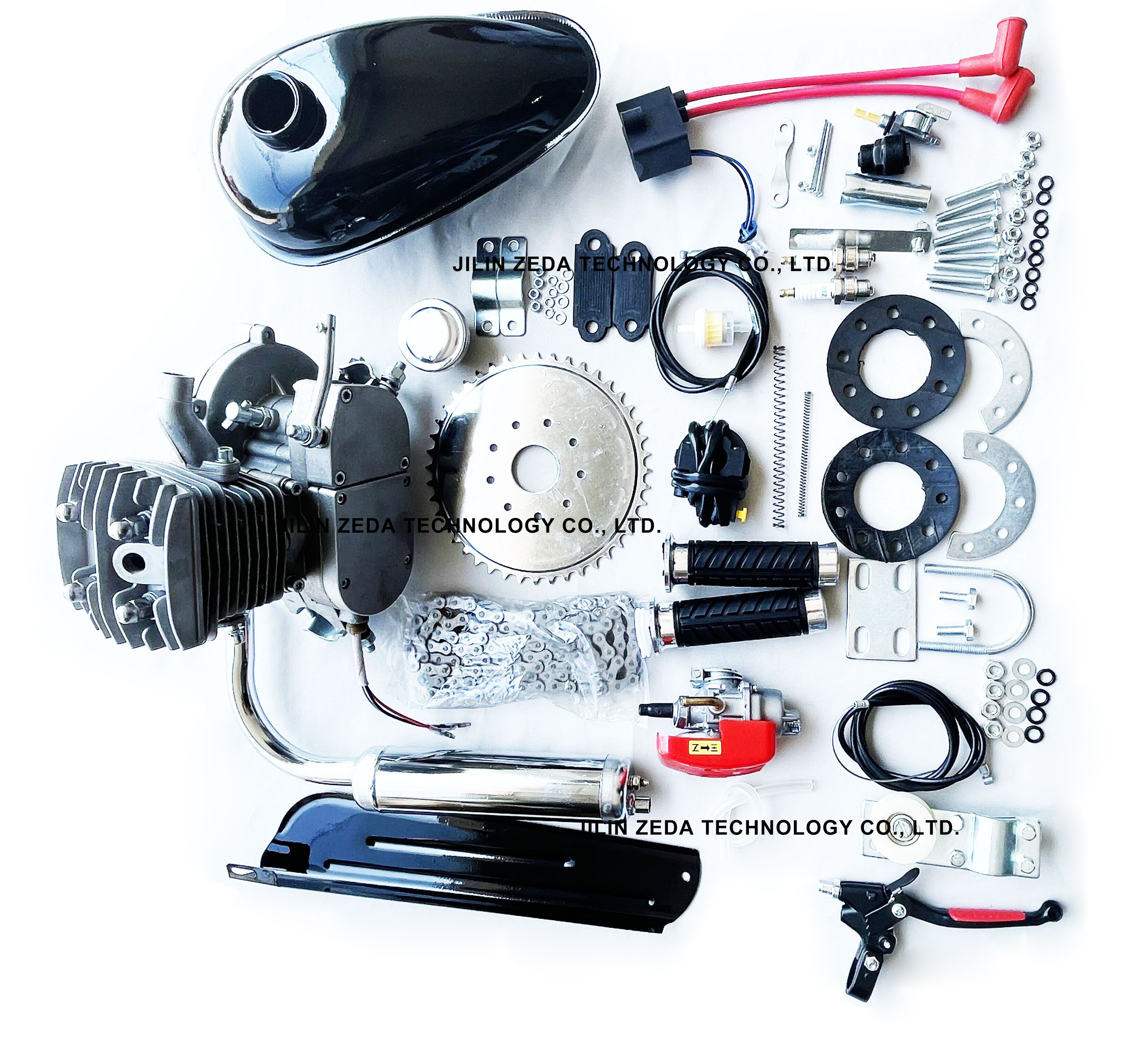 Two stroke 100cc motorised bike engine bicycle motor kit gas scooter 80cc bicycle engine