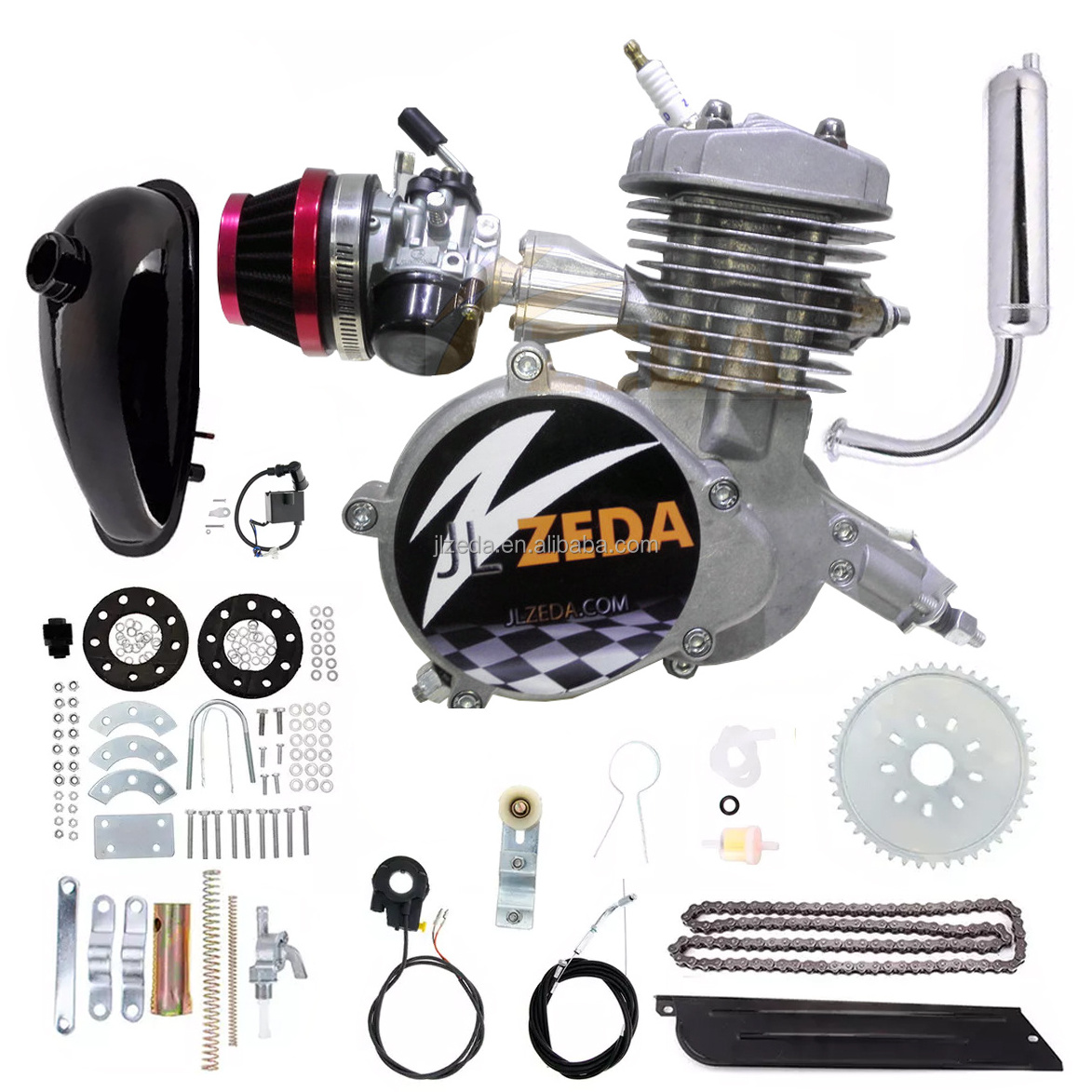 High quality 100cc gasoline beach cruiser OZ reed Rongtong carb scooter bike gas 2 stroke 80cc bike engine kit