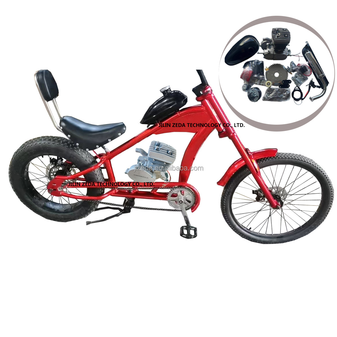 Motorized gas bicycle 2 stroke 50cc 80cc bike engine chopper bicycle mini dirt bike gas scooter