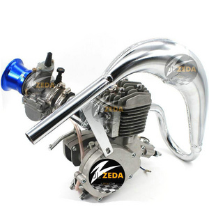 Moped gasoline engine with DIO Reed Valve & OKO Carburetor 80cc 2 Stroke Engine Motorized Bicycle bicimotor