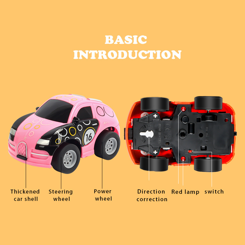 Mini Cartoon Remote Control RC Toys Cute Cars RC Car Kids Car for Boys Girls Gifts  Children's Birthday