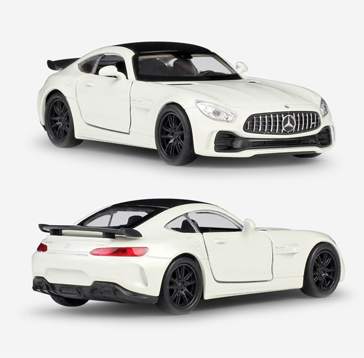 WELLY  1: 36 Mercedes-AMG GTR simulation alloy car model pull back car toy MENTAL MODEL for boy Collection Decoration