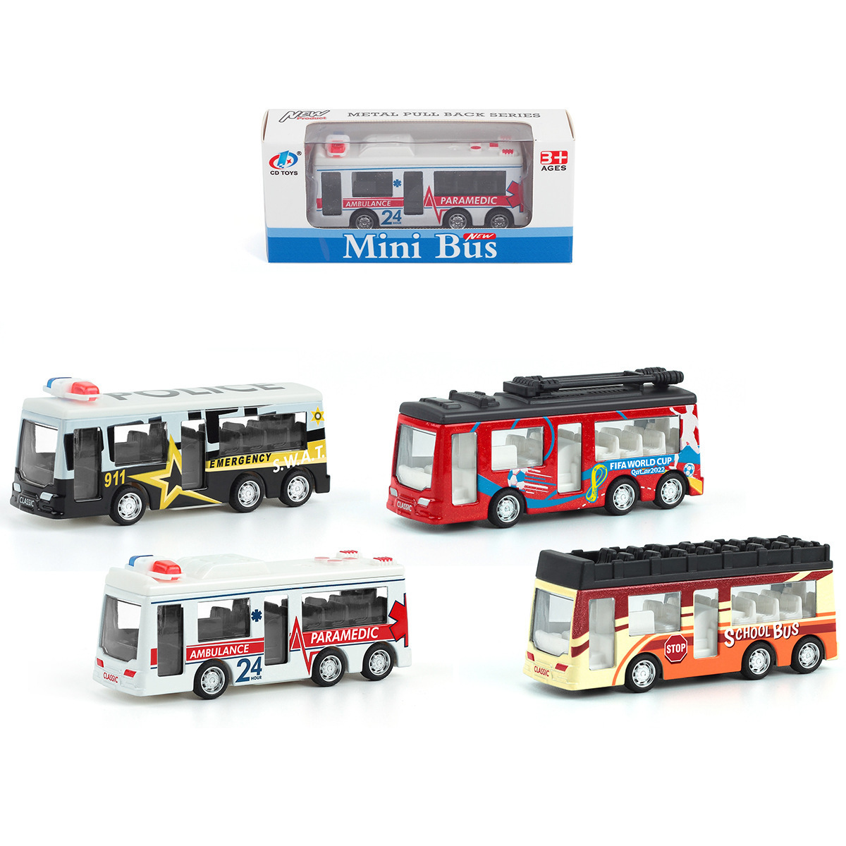 wholesale 1:120 Mini Bus Children DIecast Model Toy Car Alloy bus Toy pullback  bus model Vehicles display gifts boy toys