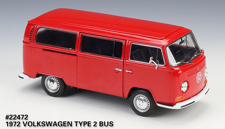 Welly 1:24 Volkswagen 1972 T2 BUS BUS van simulation alloy car model toy diecast toy vehicles