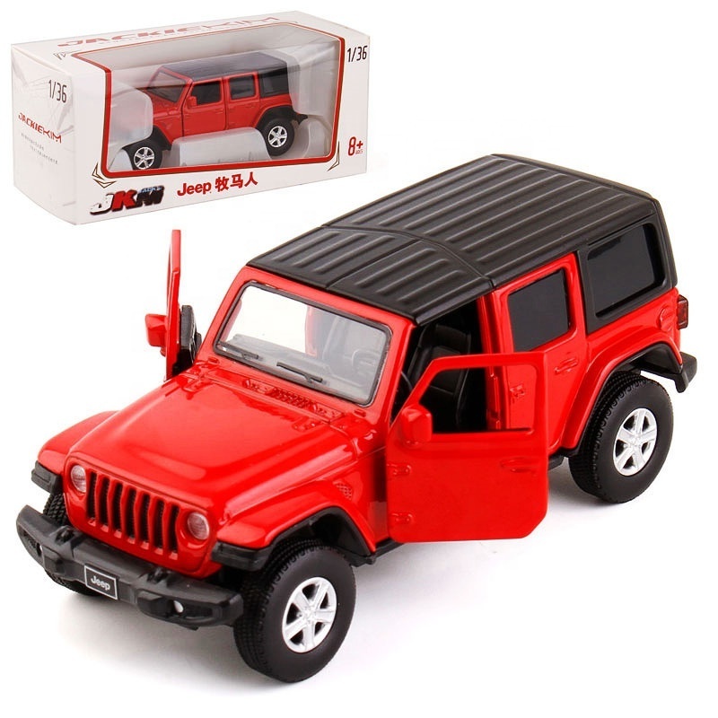 Hot Sell Diecasts Toy Vehicles JKM 1/36 SUV Alloy Pullback Two Door Open Diecast Model Car