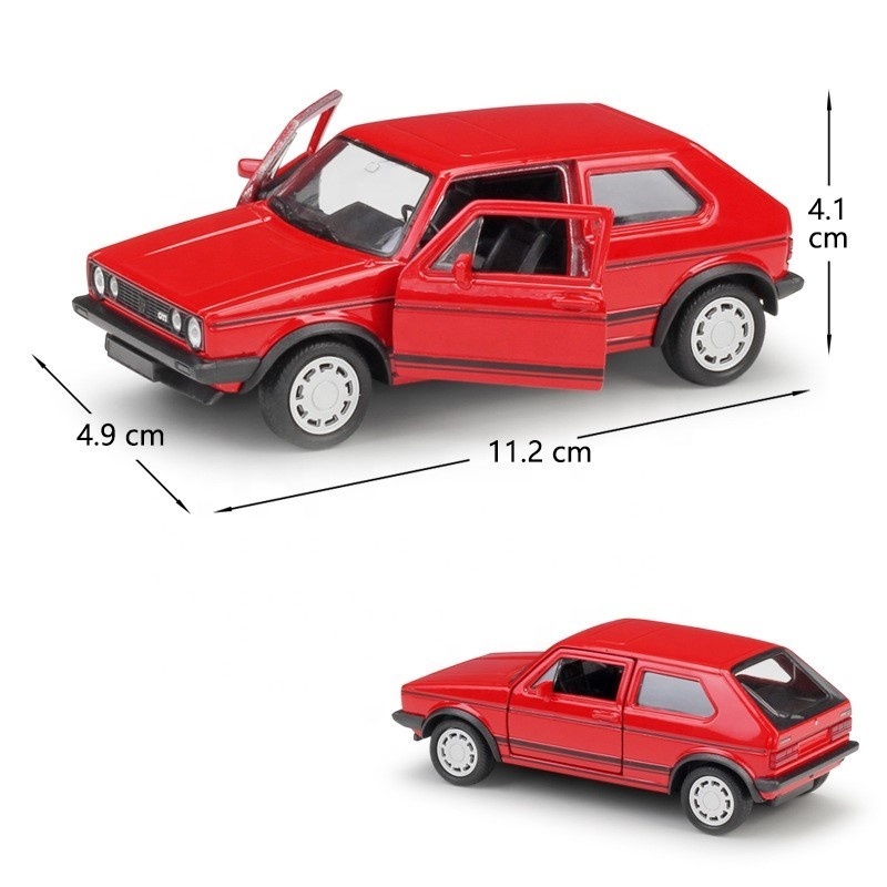 Hot Sell Diecasts Toy Vehicles 1/36 Golf I GTI Alloy Pullback Two Door Open Diecast Model Cars Model Gifts