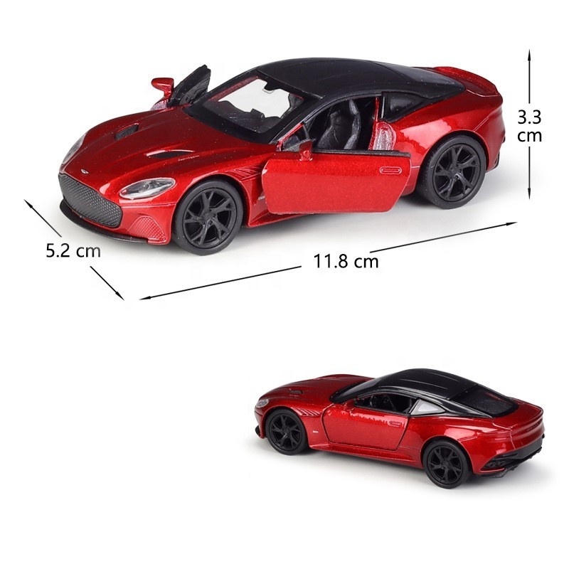 Hot Sell Diecasts Toy Vehicles  DBS Superleggera 1/36 Alloy Pullback Two Door Open Diecast Model Cars Model Gifts