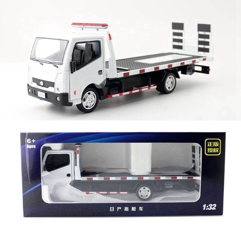 SH 1/32 Nissan Flower Table Flatbed Transporter Trailer Children's  Alloy Models Diecast Vehicles Light And Sound Toy Pullback