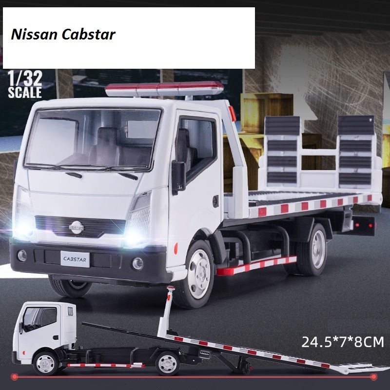 SH 1/32 Nissan Flower Table Flatbed Transporter Trailer Children's  Alloy Models Diecast Vehicles Light And Sound Toy Pullback