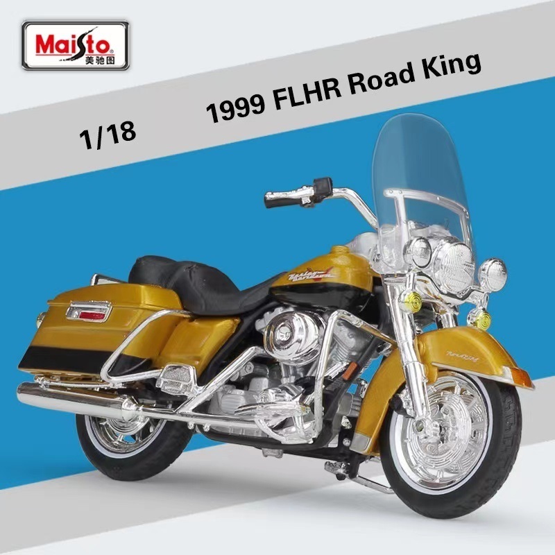 Maisto 1:18 1999 FLHR Road King Moto  Models Scale Diecast Model For Boy Toy