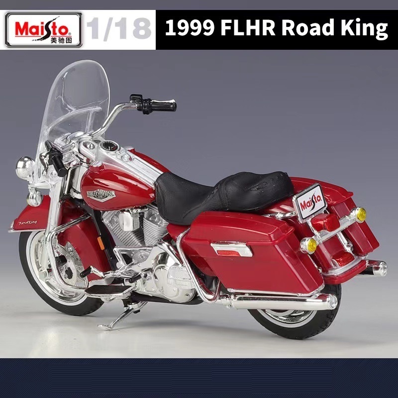 Maisto 1:18 1999 FLHR Road King Moto  Models Scale Diecast Model For Boy Toy