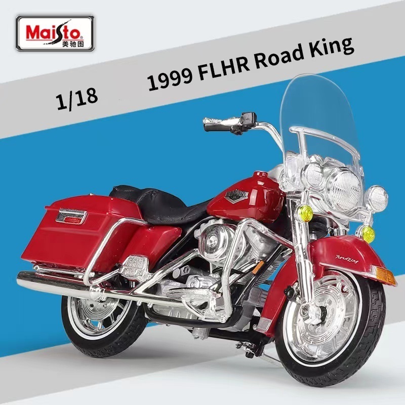 Maisto 1:18 1999 FLHR Road King Moto  Models Scale Diecast Model For Boy Toy