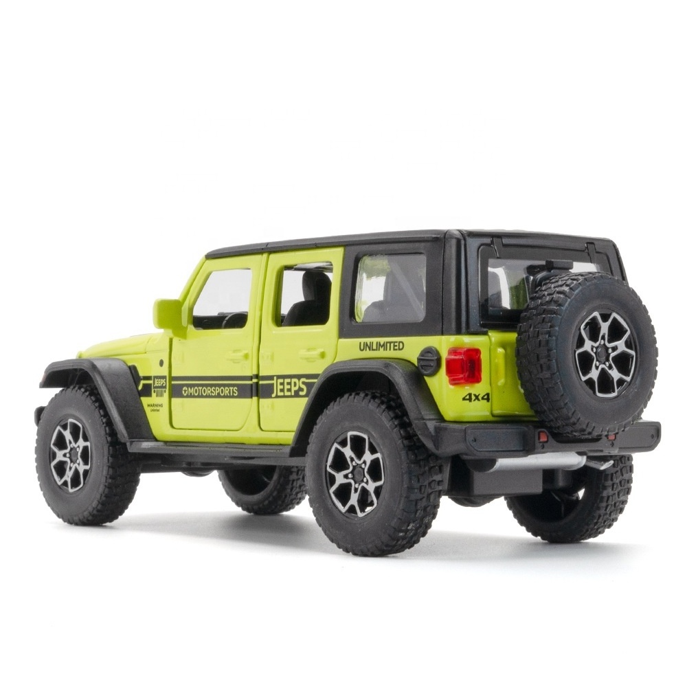 Hot 1:32 Scale W-rangler Off-road Vehicle Diecast Alloy Muscle Car Model Sound and Light Children's Toy  Kids Toys Car