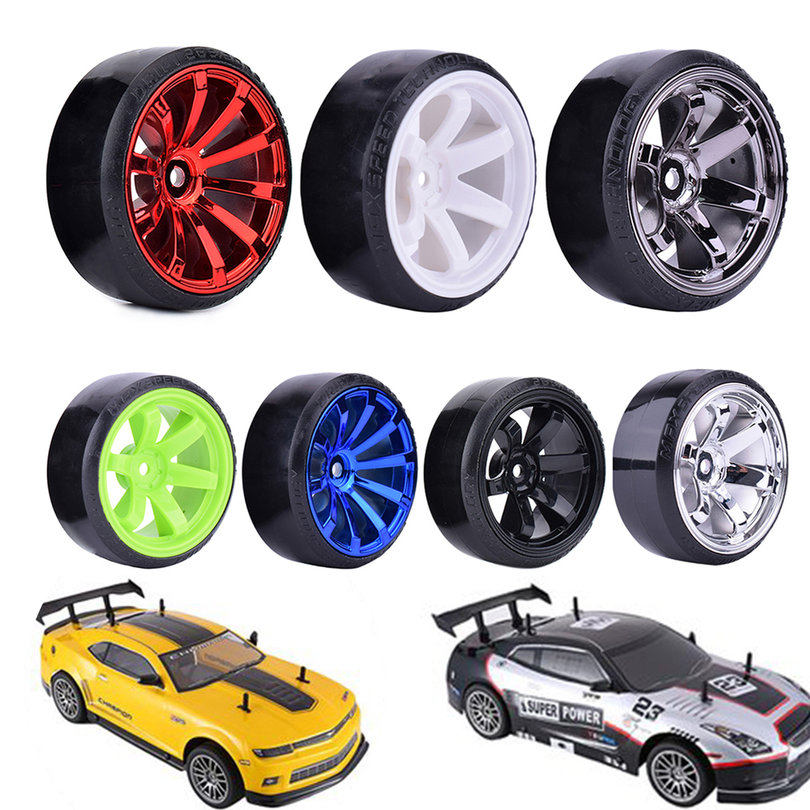 RC Parts 1/10 RC Drift Cars Wheel Hub Hard Pattern Tyre HSP Redcat Wltoys WPL Tamiya Traxxas RC Drift Car Accessories Toys