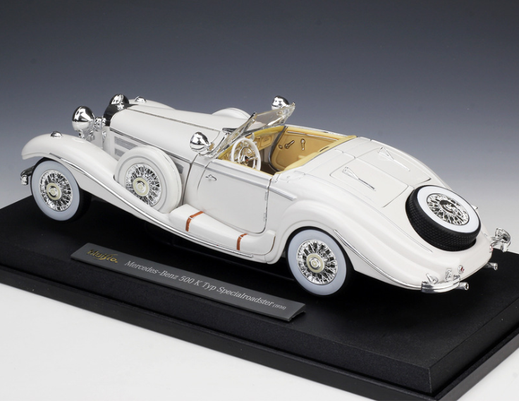 Maisto 1:18 Mercedes-Benz 500K classic car simulation alloy car model collection presents gifts