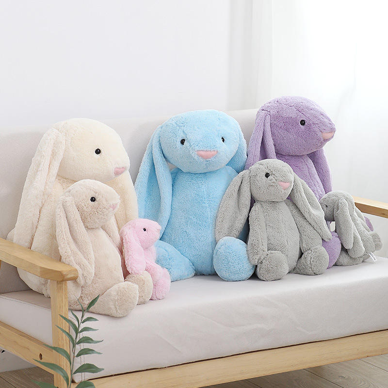 New Easter Kids Gifts Stuffed Animal Cute Soft Plush Toy Stuffed Rabbit Long Ear Rabbit Plush Bunny