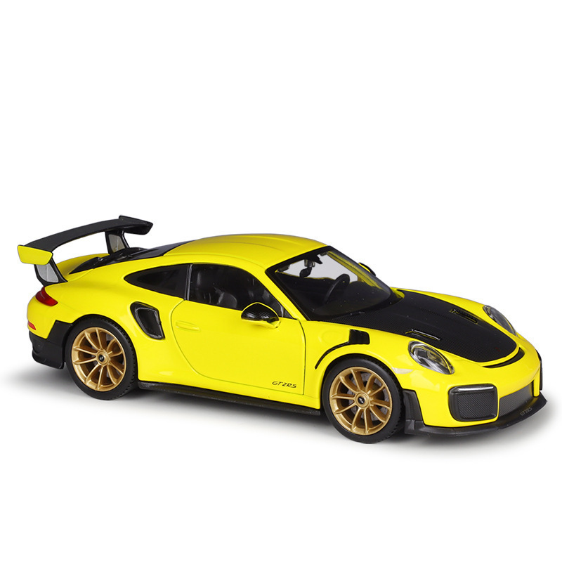 Maisto 1:24 2018 Pors-che 911 GT2 RS Sports Car Simulation Alloy Car Assembly Model Car Collection Gift Toy