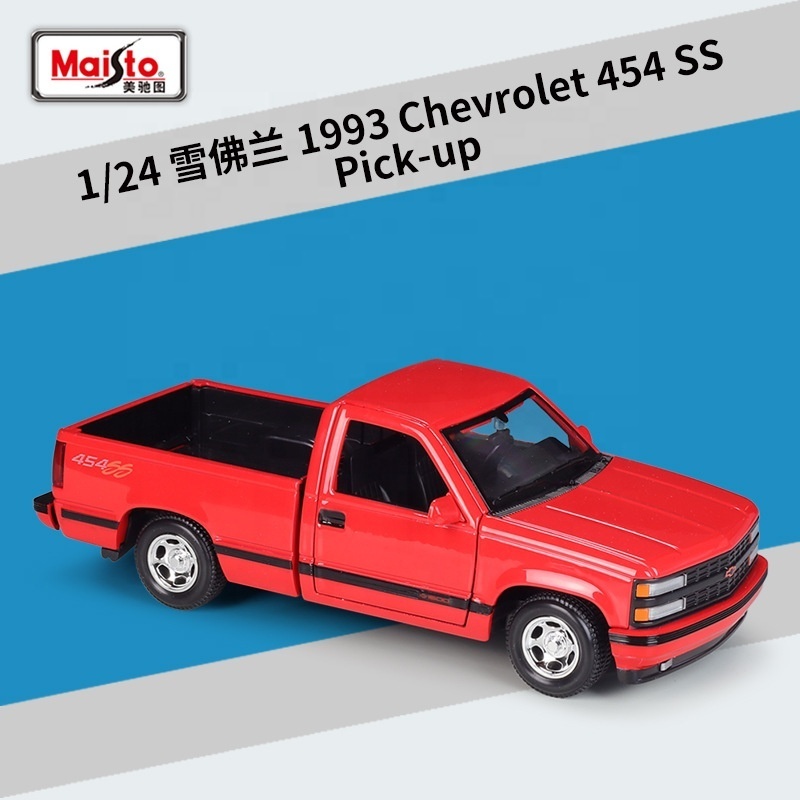 Maisto Pickup Truck 454 SS Pick-up1993 Truck 1:24 Simulated Alloy Car Model Collection Display Gift Toy Wholesale