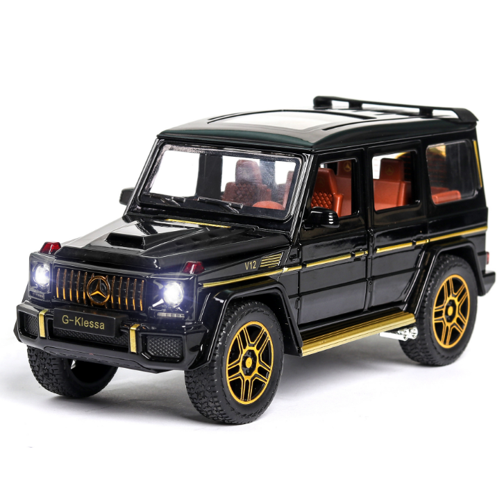 XLG1:24 scale G63 SUV Advanced diecast car model simulation sound and light pullback toy car