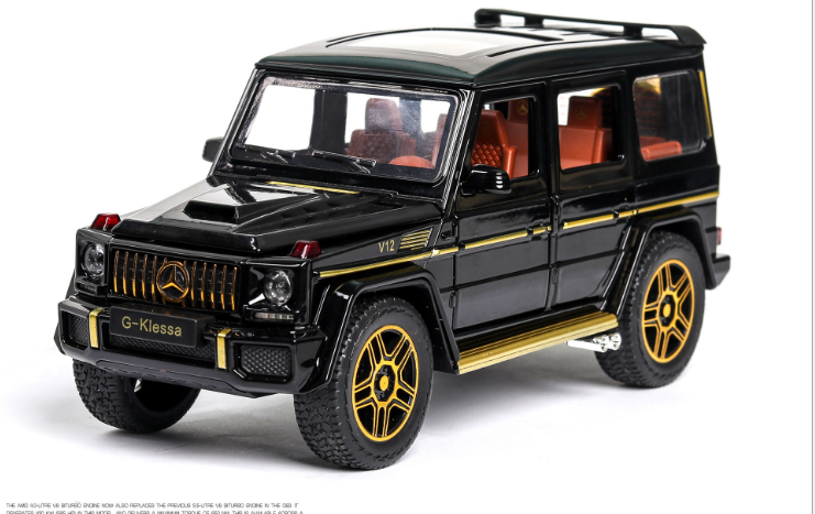 XLG1:24 scale G63 SUV Advanced diecast car model simulation sound and light pullback toy car