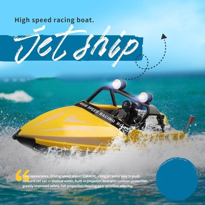 RC Boat WL917 2.4G Remote Control Water Jet Thruster Pvc Electric Speedboat 917 Water Mini RC Boat Toy Gift for Boy