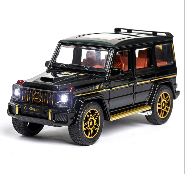 XLG1:24 scale G63 SUV Advanced diecast car model simulation sound and light pullback toy car