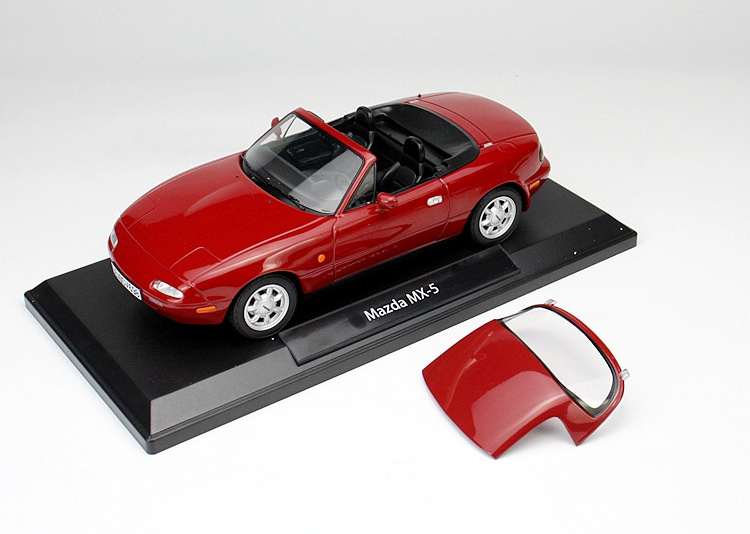 1:18 NOREV Mazda MX5 1990 red sports car alloy diecast car model