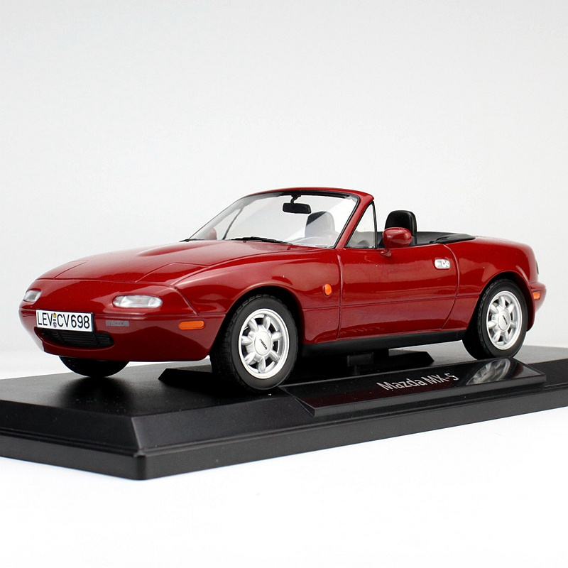 1:18 NOREV Mazda MX5 1990 red sports car alloy diecast car model