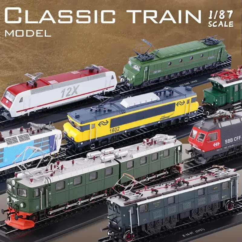 ATLAS 1:87 European classic locomotive Diecast model Toy steam locomotive car simulation train collection ornaments