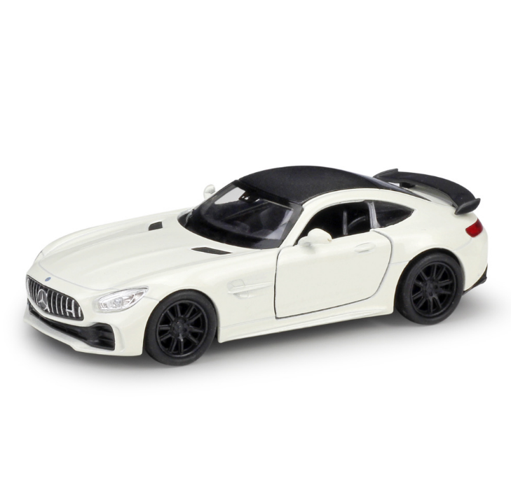 WELLY  1: 36 Mercedes-AMG GTR simulation alloy car model pull back car toy MENTAL MODEL for boy Collection Decoration