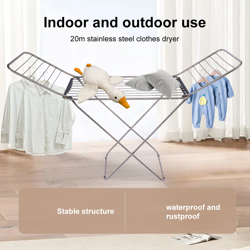 Factory Direct Sale Clothes Hanger Dryer Rack Laundry Drying Wire Foldable Iron Aluminum Laundry Clothes Drying