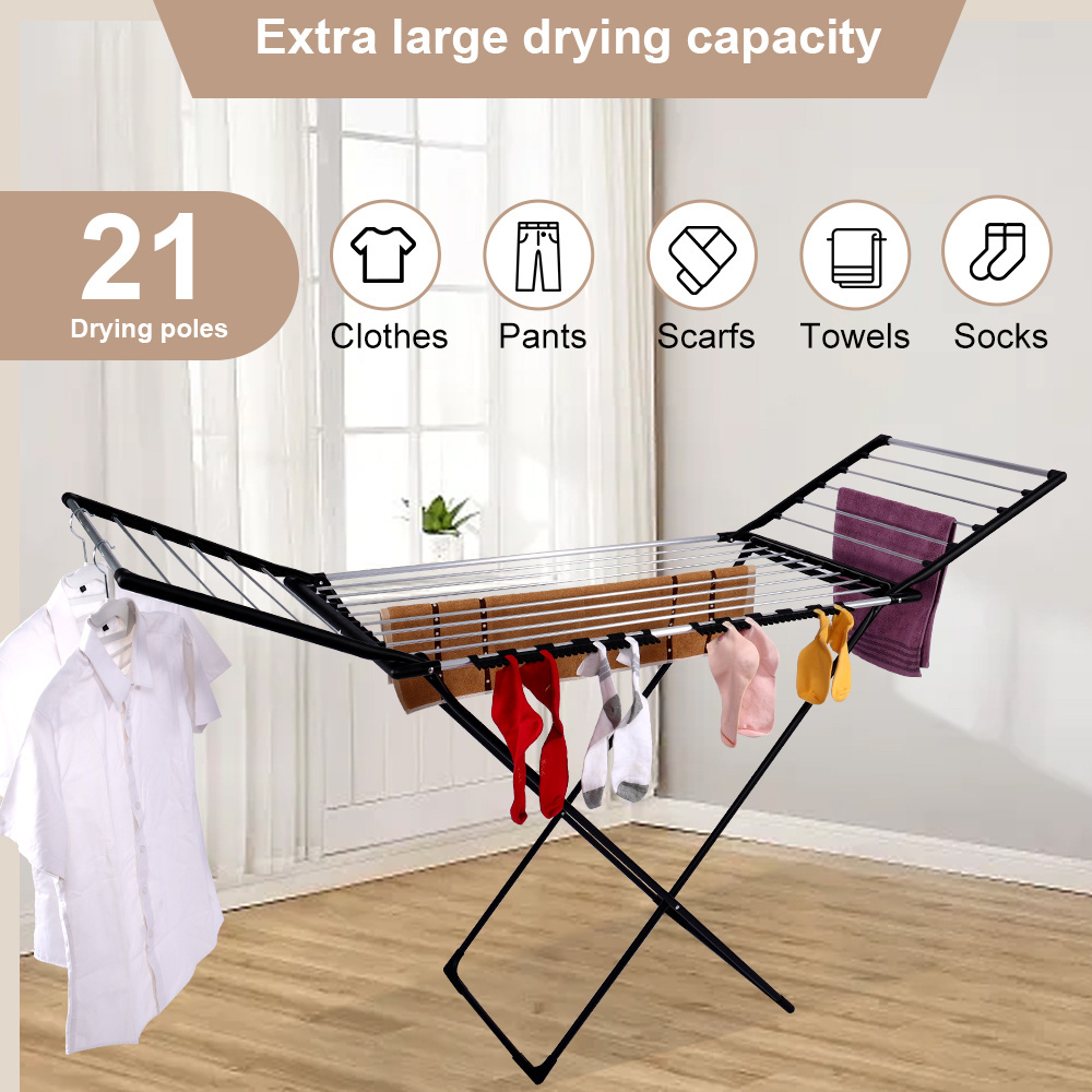 European Foldable Indoor Iron Aluminum Laundry Clothes Drying Rack