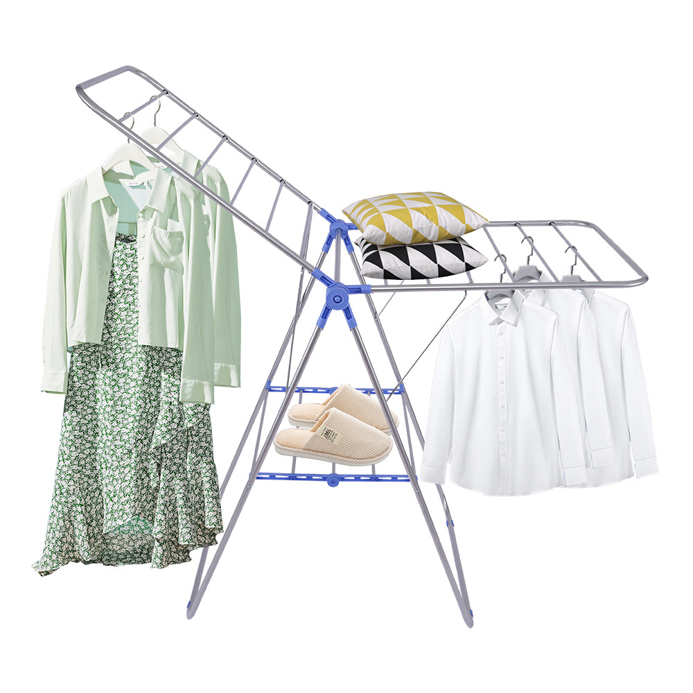 Factory Supply Powder Coating Hanging Clothes Horse Cloths Drying Rack For Wet Clothes