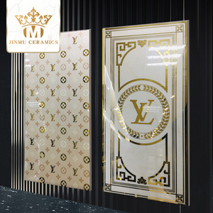 luxury beautiful design ceramic tile for villa hotel gold mirror decorative porcelain tile for bathroom livingroom wall  tiles