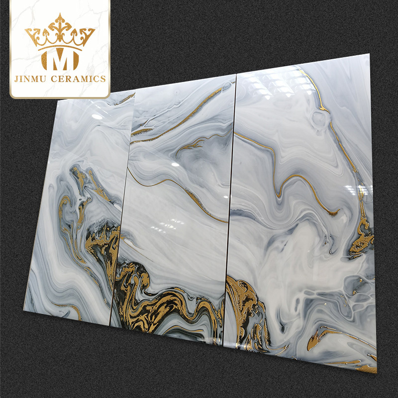 600X1200 can be any sizes luxury golden wave wall tiles decorative ceramic tiles for villa hotel mirror gold plated porcelain