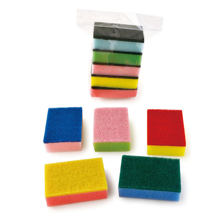 Kitchen Stainless Steel Wire Sponge Scourer Metal Cleaning Sponge Polyester Scouring Pad Washing Scrubber For Kitchen