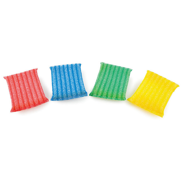 Kitchen Stainless Steel Wire Sponge Scourer Metal Cleaning Sponge Polyester Scouring Pad Washing Scrubber For Kitchen