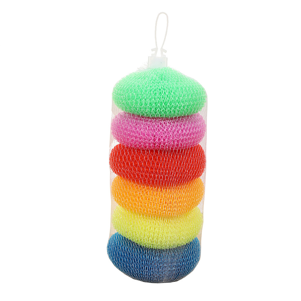 China Factory Kitchen Cleaning Sponge With Customize Color PP Material Stainless Steel Scourer Colorful Scouring Pad For Kitchen