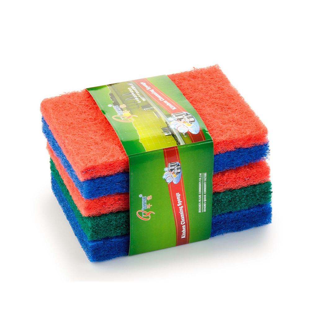 Customize Steel Scourer Low MOQ Polyester kitchen cleaning sponge Natural Cellulose Sponge Dish Washing Scouring Pad For Kitchen