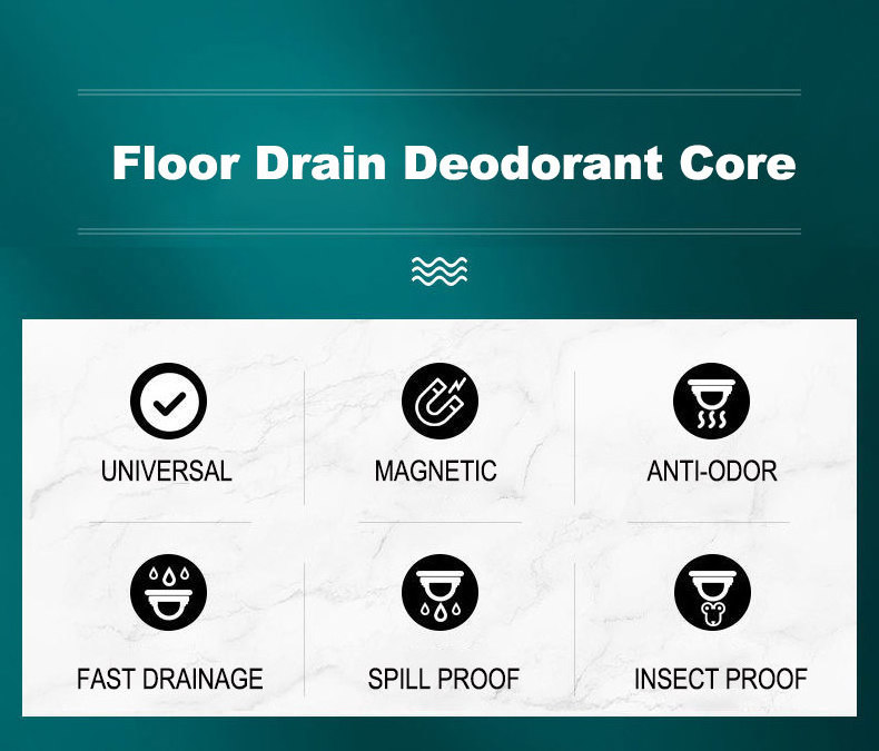 Bathroom Floor Auto-close Floor Drain Core Odor Proof Guard Sewer Drain Deodorizer Toilet Water Pipe Floor Drain Core