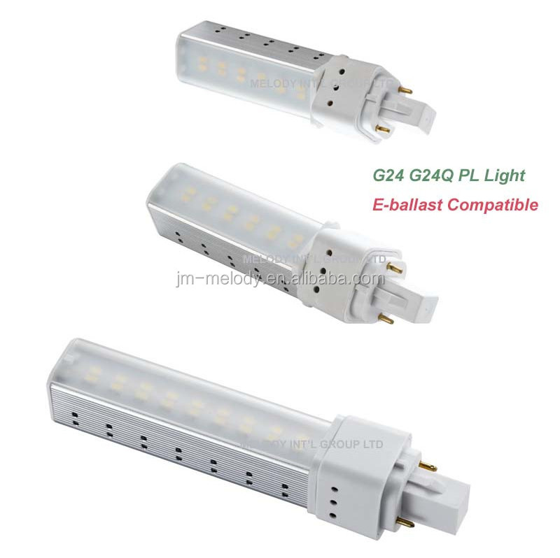 9W GY10q led pl lamp G10Q Light bulb GX24 lamp Electronic ballast compatible g24d-2 led gx24q 3 led light E-Ballast gx24q 4 led