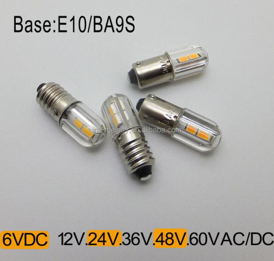 1W E10 led bulb 60V e10 led 12v BA9S e10 led e10 230v 6v e10 led bulb 12v BA9S e10 led 24v e10 led amusement light bulb Lamp DC