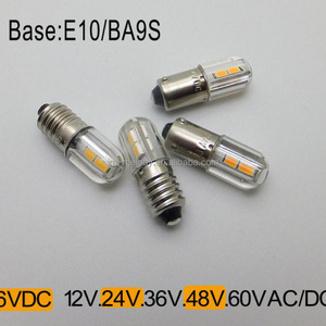 1W E10 led bulb 60V e10 led 12v BA9S e10 led e10 230v 6v e10 led bulb 12v BA9S e10 led 24v e10 led amusement light bulb Lamp DC