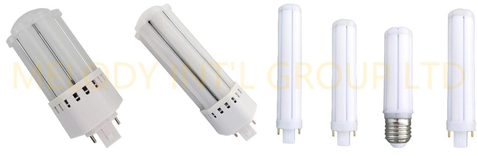 9W GX24 GX24Q PL LED Light Bulb PLC Lamp bulb 2pin 4pin G24 G24D E14 E26 277V 110V 110V 220V E-ballast compatible E26 D30 LED