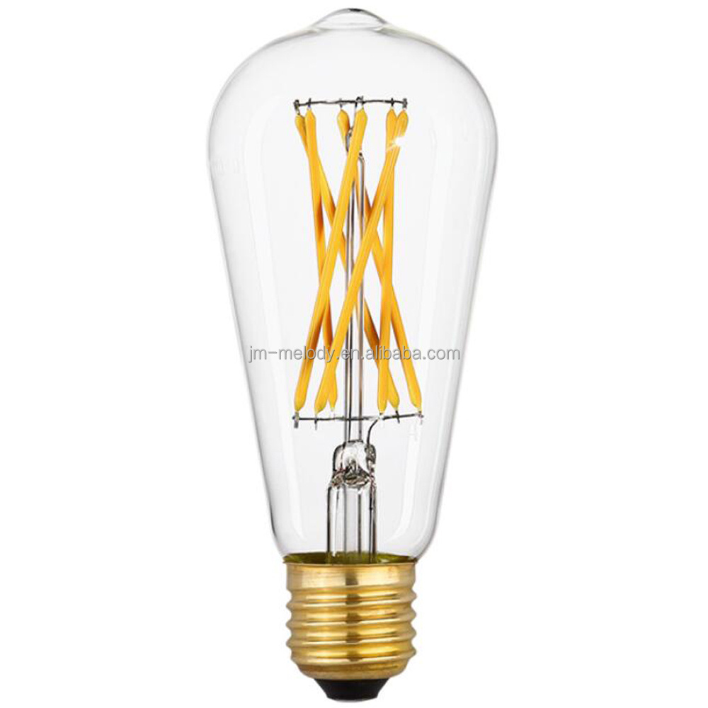 Top LED filament bulb Dimmable 2700K 2200K 4W 6W 8W Vintage Edison E26 E27 B22 Antique A60 G95 T45 T30