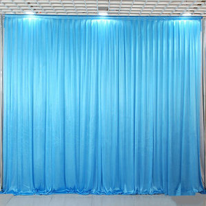 Satin Cloth Wedding Backdrops Curtain Banquet Party Stage Decoration Romantic Drapery Birthday Background Wall Panel