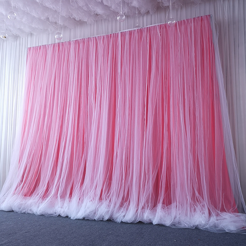 Hot Sale Wholesale Wedding Background Tulle Background Cloth Wedding Decoration Materials Backdrop For Wedding Decoration