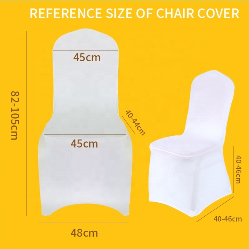 White Spandex Wedding Chair Covers Stretch Elastic Chair Slipcovers Housse de Chaise for Banquet Events Party